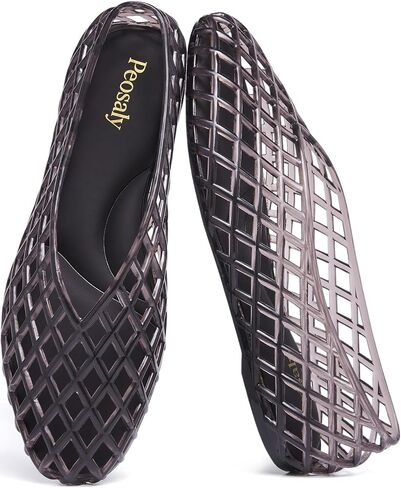 Flats for Women Comfortable Slip On Pointed Toe Womens Jelly Shoes | Women’s closed-toe jelly flats for everyday wear, with easy slip-on comfort for shopping, travel, and casual outfits in Kuwait