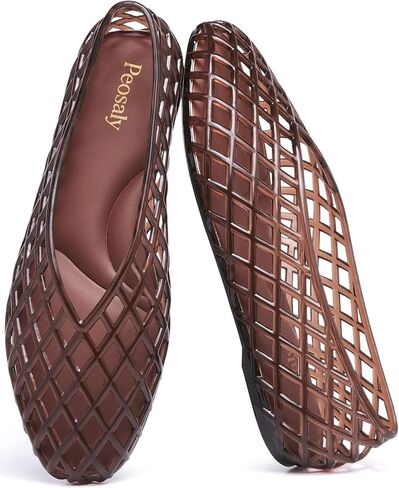Flats for Women Comfortable Slip On Pointed Toe Womens Jelly Shoes | Women’s closed-toe jelly flats for everyday wear, with easy slip-on comfort for shopping, travel, and casual outfits in Kuwait