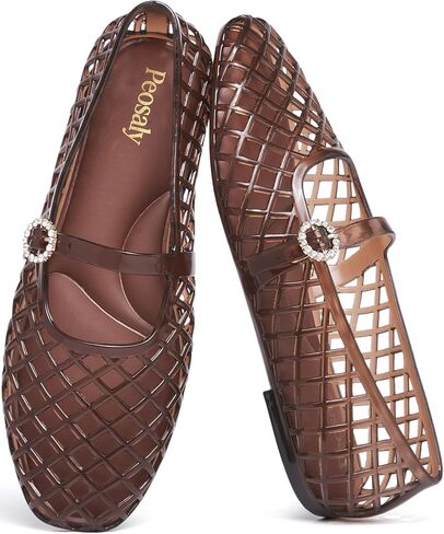 Flats for Women Comfortable Slip On Pointed Toe Womens Jelly Shoes | Women’s closed-toe jelly flats for everyday wear, with easy slip-on comfort for shopping, travel, and casual outfits in Kuwait