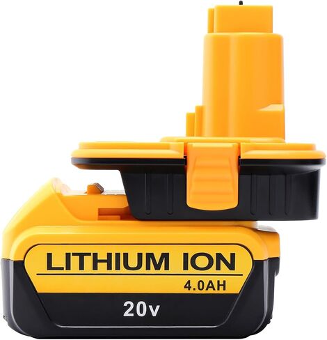 Compatible with De-Walt Old 18V XRP NiCad/NiMH Tools, 2 Pack DM18D Adapter | Compatible with De-Walt NEW 20V MAX Lithium Battery & Compatible with Mil-waukee 18V Li-ion Battery, Replaces DCA1820 Adapter in Kuwait