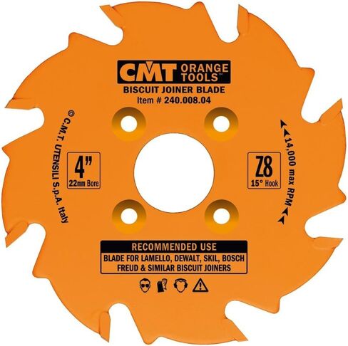 CMT 240.008.04 Biscuit Joiner Blade, 4-Inch Diameter x 8 Teeth, PTFE-Coated. in Kuwait