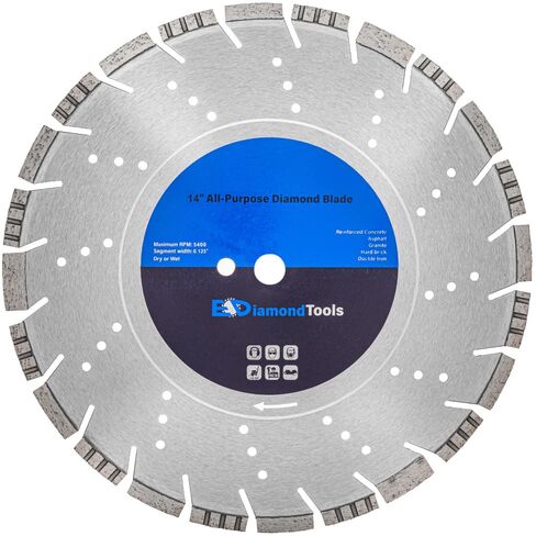 18" All Purpose Diamond Saw Blade for Concrete Asphalt 1" Arbor | Pro-series, saw blade for hard/reinforced concrete, asphalt, granite, ductile iron piping, 6-5/8" cutting depth in Saudi Arabia