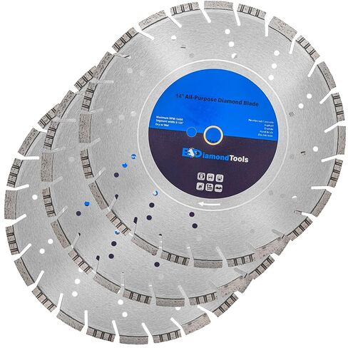 18" All Purpose Diamond Saw Blade for Concrete Asphalt 1" Arbor | Pro-series, saw blade for hard/reinforced concrete, asphalt, granite, ductile iron piping, 6-5/8" cutting depth in Saudi Arabia