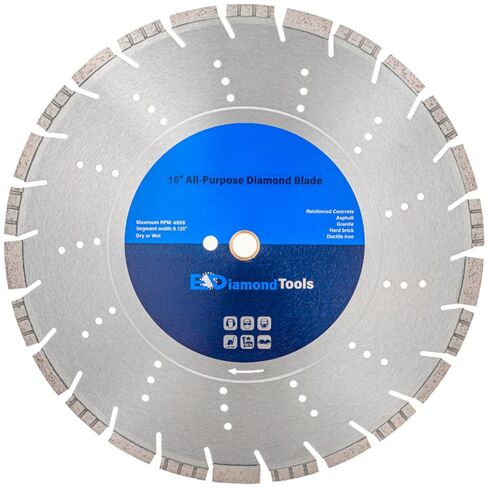18" All Purpose Diamond Saw Blade for Concrete Asphalt 1" Arbor | Pro-series, saw blade for hard/reinforced concrete, asphalt, granite, ductile iron piping, 6-5/8" cutting depth in Saudi Arabia