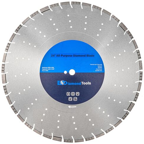 18" All Purpose Diamond Saw Blade for Concrete Asphalt 1" Arbor | Pro-series, saw blade for hard/reinforced concrete, asphalt, granite, ductile iron piping, 6-5/8" cutting depth in Saudi Arabia