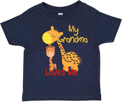 inktastic My Grandma Loves Me Giraffe Toddler T-Shirt in Kuwait