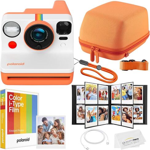 Polaroid Now Instant Camera Bundle - Film, Case, Album & Quality Photo Cloth (White) in Kuwait