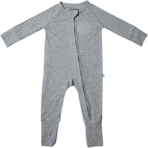 Ribbed Bamboo Baby Romper, Ribbed Bamboo Baby Pajamas & Loungewear–Newborn- 12-Months Gender Neutral Essentials in Kuwait