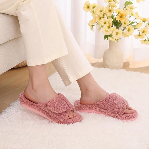 Unisex Orthopedic Slippers Arch Support Open Toe Shoes, F-Pink 37 | Comfortable House Shoes Featuring Adjustable Straps, Cushioned Footbed and Soft Fit for Everyday Indoor and Outdoor Wear in Kuwait