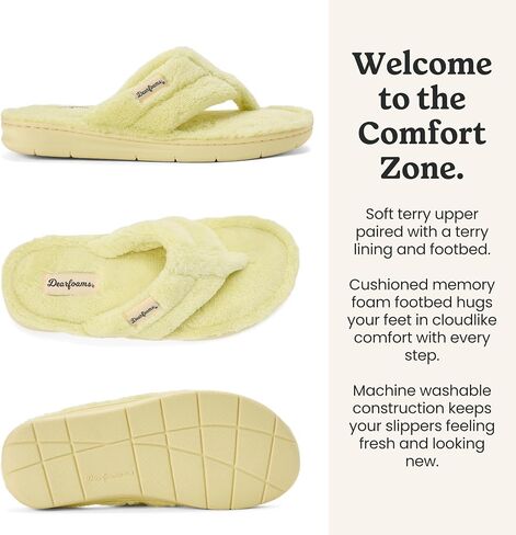 Dearfoams Women'sWrenley Terry Thong, DAIQUIRI, S in Kuwait
