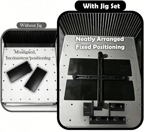 10-Piece Laser Alignment Fence Kit Compatible with xTool F1 & F2, Modular Positioning Jig for Repeat Laser Engraving, Grid Guides & Positioners with M3 Thumb Screws for Batch Engraving in Kuwait