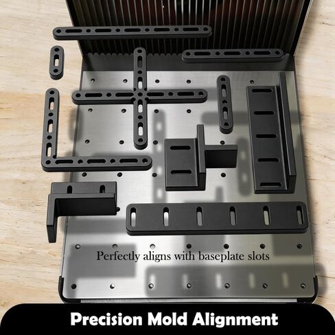 10-Piece Laser Alignment Fence Kit Compatible with xTool F1 & F2, Modular Positioning Jig for Repeat Laser Engraving, Grid Guides & Positioners with M3 Thumb Screws for Batch Engraving in Kuwait
