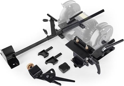 VEVOR Pro Grind Sharpening System, Multi-Grind Sharpening Jig for 6" & 8" Bench Grinder - with Platform Jig, Tool Rest Bar, Setup Block, Miter Slide, Micro Bevel Block, for Chisels Woodturning Tools in Kuwait