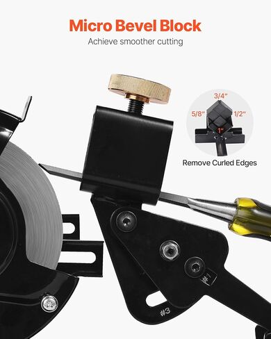 VEVOR Pro Grind Sharpening System, Multi-Grind Sharpening Jig for 6" & 8" Bench Grinder - with Platform Jig, Tool Rest Bar, Setup Block, Miter Slide, Micro Bevel Block, for Chisels Woodturning Tools in Kuwait