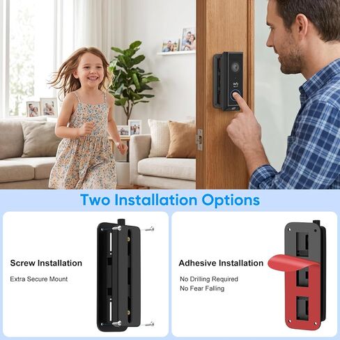 Doorbell Mount for eufy Video Doorbell E340/C31/C30/C210/S330/S220, Adjustable Angle from 35-145° for Wider View, Weather-Resistant Wedge Wall Bracket for eufy Doorbell, No Drilling/Screw Installation in Kuwait