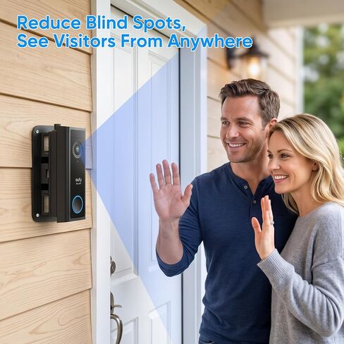 Doorbell Mount for eufy Video Doorbell E340/C31/C30/C210/S330/S220, Adjustable Angle from 35-145° for Wider View, Weather-Resistant Wedge Wall Bracket for eufy Doorbell, No Drilling/Screw Installation in Kuwait
