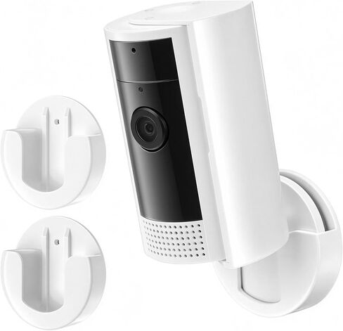 2 Pack Adhesive Wall Mount for Ring Indoor Cam and Ring Indoor Cam Plus (2K), Two Ways Easy Installation with Strong Tape and Screws, No Drilling, No Screws, Convenient and Practical Mount by ALERTCAM in Saudi Arabia