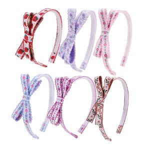 cherrboll 6PCS Flower Headbands for Girl, Floral Bows Hair Bands Crown Headpiece Hair Accessories for Baby Toddler Teen in Saudi Arabia