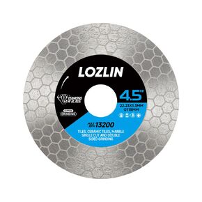 LOZLIN 4.5inch Diamond Blade 2-in-1 Honeycomb for Angle Grinder for Tile | 2-in-1 diamond disc cuts & grinds tile, granite, marble. Honeycomb cooling, thick diamond grit, fits 4.5in angle grinders in Saudi Arabia