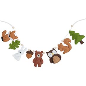 Handcrafted Safari Decor Felt Garland - 48 Inches (4 feet), Safari Animals Nursery Wall Decor, Baby Safari Nursery Decor, Safari Theme Baby Shower Decorations, Safari Wall Decor Garland in Kuwait