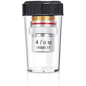60X Objective Brass Achromatic 195 Objective Lens Clear Standard 20mm Thread Biological Microscope Objective Telescope Accessories, Sliver Color in Kuwait