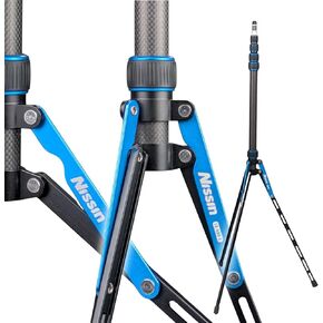 Nissin LS-50C-L II Super Light Stand, Carbon Fiber Narrow Leg, Swivel Top Pole, Long & Narrow Leg Construction for High Stability During Installation and Easy Use in Tight Spaces, Lightweight 20.9 oz in Saudi Arabia