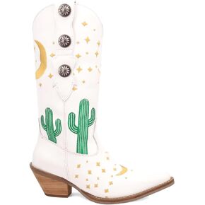 Dingo Womens Pachita Embroidered Graphic Snip Toe Casual Boots Mid Calf Mid Heel 2-3" in Kuwait