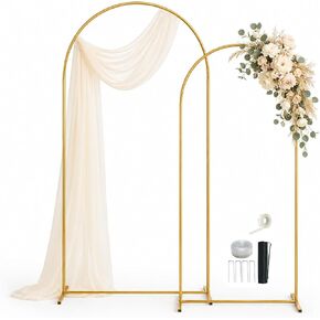 Gold Wedding Arch Backdrop Stand Set of 2, 7.2FT & 6FT Metal Arch Backdrop for Wedding Ceremony, Balloon Garland & Baby Shower Backdrop, Bridal Shower Decor, Arcos para Decoracion de Fiestas in Saudi Arabia