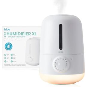 Frida Baby 3-in-1 Cool Mist Humidifier for Large Rooms & Bedroom, Diffuser | Allergy Relief, 60 Hour Runtime, Nightlight, Auto Shut-Off, Quiet, Carry Handle, Essential Oil Diffuser in Saudi Arabia