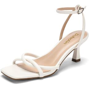 Wide Width Womens Sandals 2.5-inch Square Open Toe Kitten Heels Strappy Ankle Strap Sandals Comfortable Dressy Party Wedding Shoes in Saudi Arabia