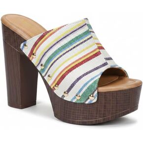 Women’S Cork Platform Chunky Heel Color Sandals With Fish Mouth Comfortable Sexy Peep Toe Faux Wood Block High Heel Summer Causal Mule Slides For Beach Vacation Party in Saudi Arabia