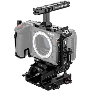 Wooden Camera Elite Cage System Compatible for Canon EOS C50 – Professional Modular Camera Rig with Top Plate, Grip, 15mm Rod Baseplate, ARRI Handle, NATO Rail & Arca Plate in Kuwait