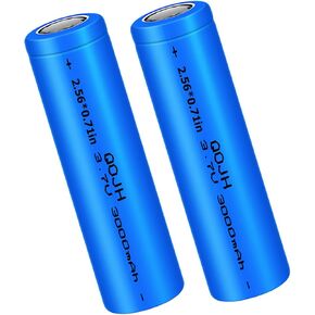 2 Pack Ni-MH 2.56 * 0.7IN Battery, 3000mAh Rechargeable Batteries Flat Top for Flashlights, Headlights, Fans, Digital Cameras, Toys, Radios(Blue) in Saudi Arabia