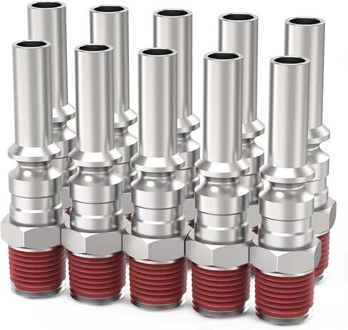 ChillWaves Lincoln L-Style Air Plug, 1/4" Body Size, 1/4" NPT Male Threads, Air Compressor Accessories Fittings(10-PACK) in Kuwait