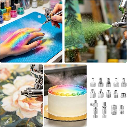 Penitue 14 Pack Airbrush Adapter Set, 1/8 & 1/4 Inch Female & Male Quick Disconnect Fittings Connector Hose Quick Release Coupler Kit for Air Compressor Spray Gun Accessories Parts in Kuwait