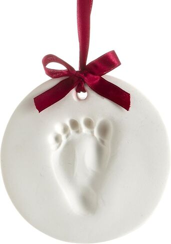 Pearhead Babyprints Ornament, Baby's First Christmas Holiday Keepsake, Newborn Handprint or Footprint Clay Kit, Easy No-Bake DIY Impression, Gender-Neutral Baby Gift in Kuwait