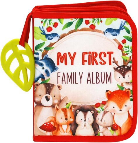 Urban Kiddy™ Baby's My First Family Album | Soft Photo Cloth Book Gift Set for Newborn Toddler & Kids (Safari) in Kuwait