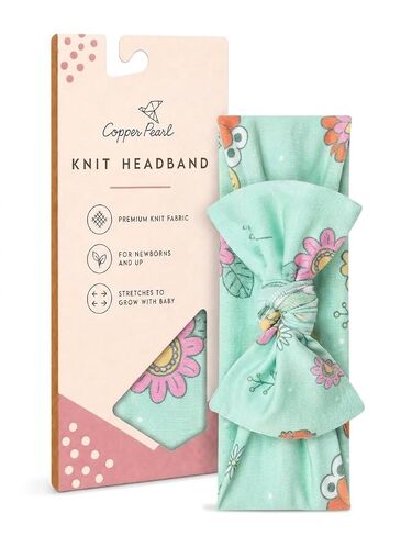 Copper Pearl Baby Bows: Soft and Stretchy Headbands for Baby Girls, Newborn and Toddler Hair Bows and Accessories, Stylish Bow Headband, CoComelon Stripe in Kuwait