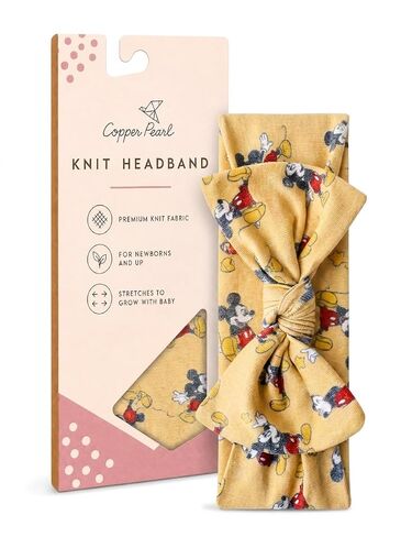 Copper Pearl Baby Bows: Soft and Stretchy Headbands for Baby Girls, Newborn and Toddler Hair Bows and Accessories, Stylish Bow Headband, CoComelon Stripe in Kuwait