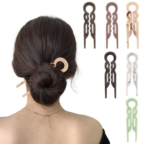Hair Pins, U-Shaped Hair Pins - 6 PCS Bobby Pins for Fine, Thick & Long Hair, Invisible Strong Hold Hair Styling Accessories in Kuwait