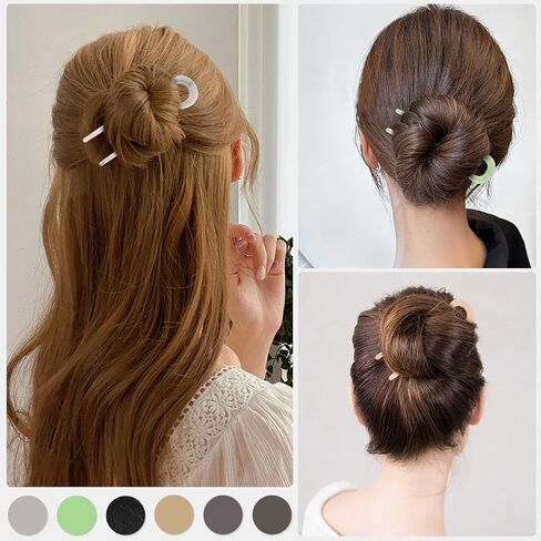 Hair Pins, U-Shaped Hair Pins - 6 PCS Bobby Pins for Fine, Thick & Long Hair, Invisible Strong Hold Hair Styling Accessories in Kuwait