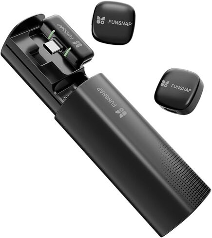 Wireless Microphone for iPhone & Android, 48kHz/24-bit Studio Audio, 3-Level Noise Cancellation, 200m Range, Mini Mic for Video Recording & Live Streaming (2TX + USB-C RX) in Kuwait