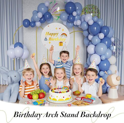 Metal Arch Backdrop Stand Set of 3 (6ft/6.6ft/7.2ft) - Gold Wedding Arch Frame for Ceremony, Birthday, Baby Shower & Party Decor, Ideal for Balloons, Flowers & Photo Shoots Indoor Outdoor in Kuwait