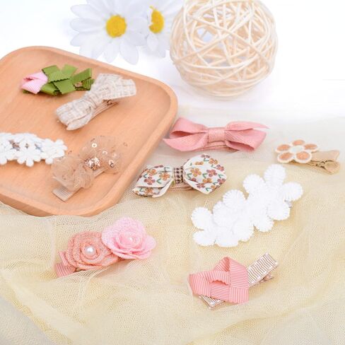 Baby Girl Hair Clips Hair Bows for Girls with Hair Bows Holder (Color E) in Kuwait