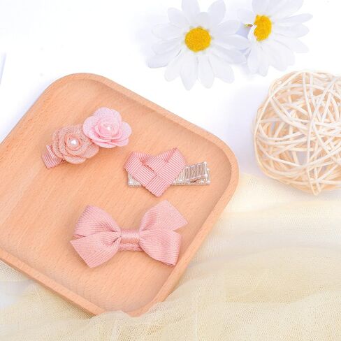 Baby Girl Hair Clips Hair Bows for Girls with Hair Bows Holder (Color E) in Kuwait