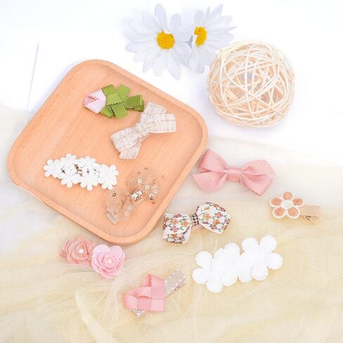 Baby Girl Hair Clips Hair Bows for Girls with Hair Bows Holder (Color E) in Kuwait