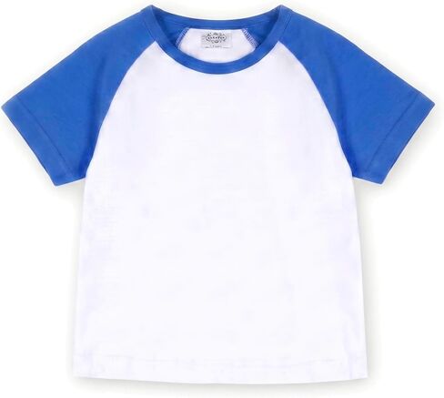 CREATOR Toddler Baby Girls Boys Short Sleeve Shirts Raglan Shirt Baseball Tee Cotton T-Shirts in Kuwait