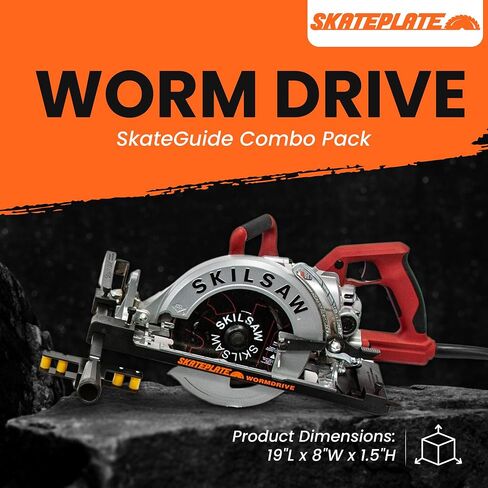 SkatePlate & SkateGuide Combo Pack - Circular Saw Rolling Accessory and Cutting Guide for Left Blade Saws in Kuwait