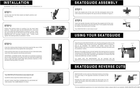 SkatePlate & SkateGuide Combo Pack - Circular Saw Rolling Accessory and Cutting Guide for Left Blade Saws in Kuwait