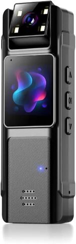 Rotatable Wearable Mini Sports Body Camera | 1080P Mini Body Cam 180° Rotatable Lens for Outdoor Sports Recording in Kuwait